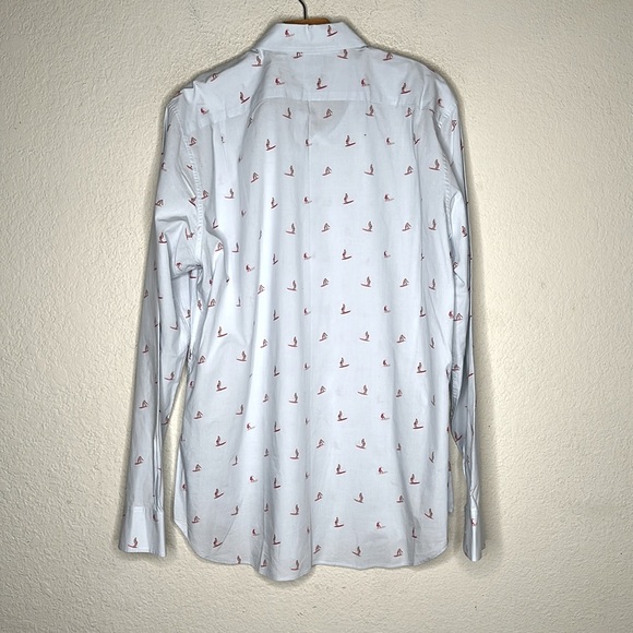 Bonobos Novelty Print Surfers Button Down Shirt Size XL Beach Coastal Summer - Picture 5 of 8